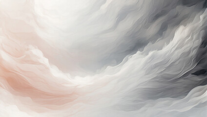 Obraz premium Abstract background of liquid white ink wave swirls and dissolves in liquid. Perfect for fantasy, surreal, web banners and video backdrop.