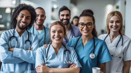 Fototapeta premium A Group of Happy Healthcare Professionals