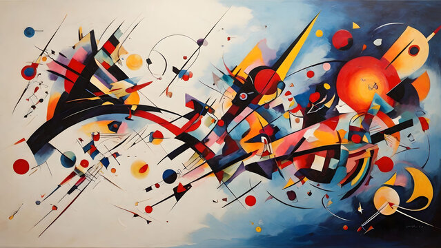 Free interpretation of a painting by the famous Russian painter, motion graphic.