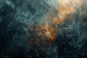 Dim, smoky grey background with a gentle, internal glow - obrazy, fototapety, plakaty