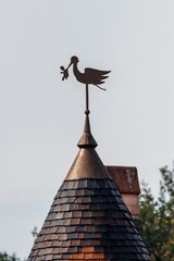 Weather vane on the roof