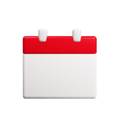 3D Simple calendar icon