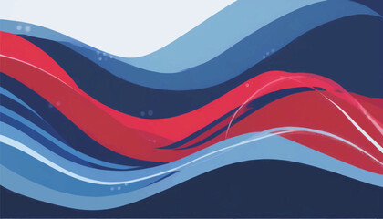 Abstract Wave Backgrounds in Blue and Red for Wallpaper Designs