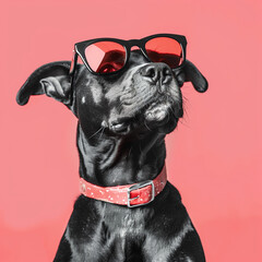 Dog wearing Sunglasses