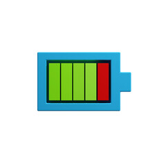 3D Simple battery icon