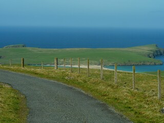 Fototapeta na wymiar Beautiful landscape in Shetland, Lerwick, Scotland