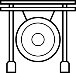 Gong Outline Icon