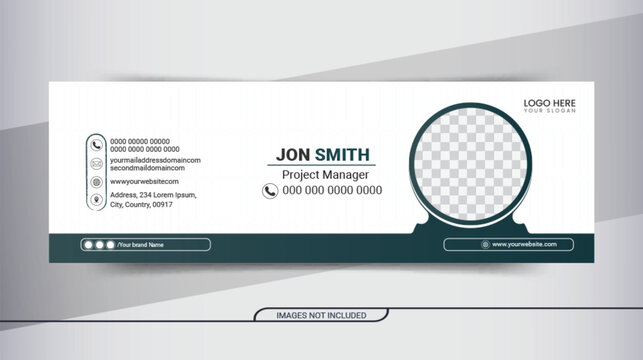  	
Email signature template and social media cover design