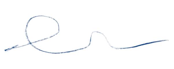 blue pencil strokes isolated on transparent background