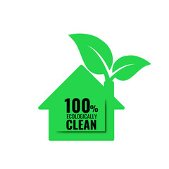 100% ecologically clean. Ecology icon