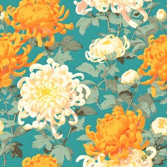 Vibrant Chrysanthemum Blooming A Symphony of Natures Splendor