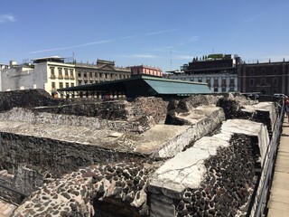 Ruins of the Templo Mayor in Tenochtitlan, Mexico City