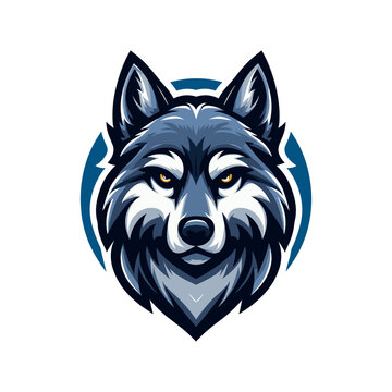 Wolf Mascot Vector Logo , Modern Wolf Illustration Vector , Sport , Esport Graphic 