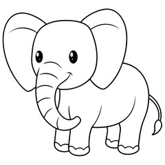 elephant cartoon page