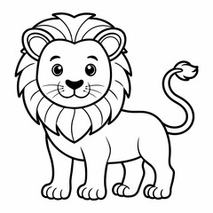 Obraz premium cartoon lion cartoon