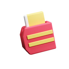 3D Illustation wallet with money