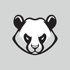 Angry looking panda logo illustration sports or team logo © SharktaleStudio