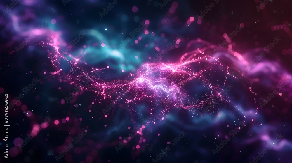 Aufkleber expansive neural network illuminating the boundless universe