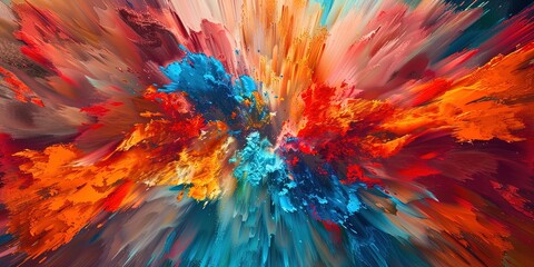 Color flash explosion rainbow abstraction background