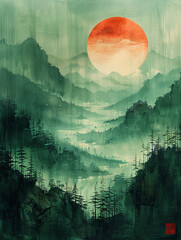 Minimalist song style, Chinese landscape
