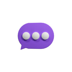 3d Simple bubble chat