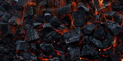 Hot coals delicious food barbecue background
