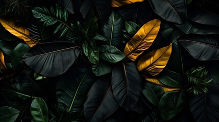 Tropical leaves background