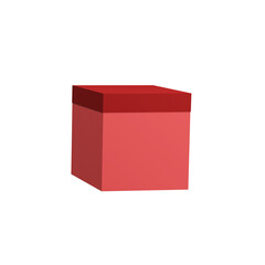 3D Simple red gift box