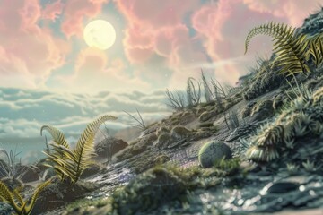 Life Finds a Way: Pioneering Life Forms in Earth's Early History - obrazy, fototapety, plakaty