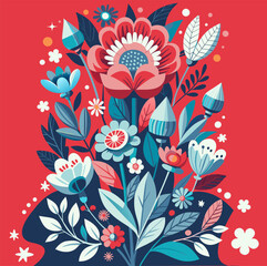 seamless pattern with flowers