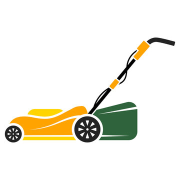 recommend clip art: Lawnmower simple silhouette for cutting the lawn