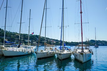 Docked boats in the south of France