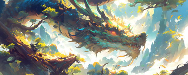 National wind dragon concept illustration