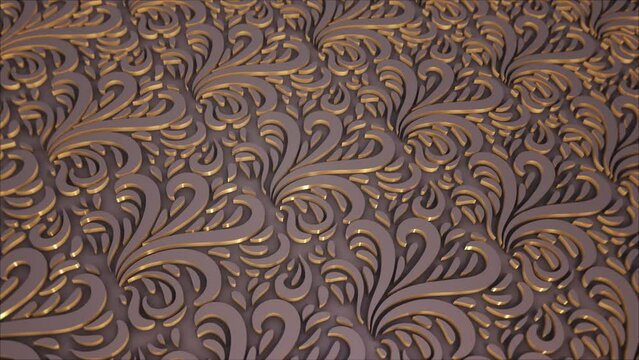 Abstract Lace Ornament Background Loop