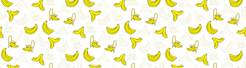 cute yellow banana seamless pattern background wallpaper icon nature fresh fruit organic waste © izzul fikry (ijjul)