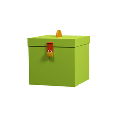 3D Green charity box