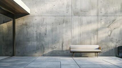Modern loft style concrete wall background for outdoor seating areas.