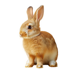 Obraz premium A small rabbit sitting on a transparent background