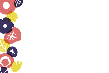 カラフルな抽象的な花の背景イラスト