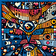 background with lines, typography