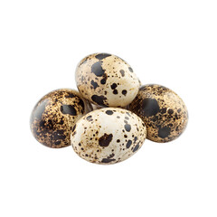 Obraz premium quail eggs isolated on transparent background Generative Ai