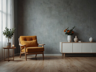 Minimalist Scandinavian Interior, Embracing Space with Armchair Elegance