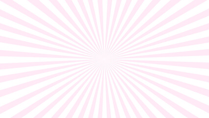 Pink and white background with sunburst