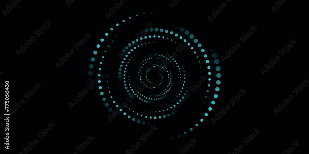 Poster spiral sound wave rhythm line dynamic abstract vector background