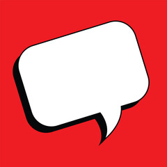 speech balloon shape white paper isolated background Communication bubbles.