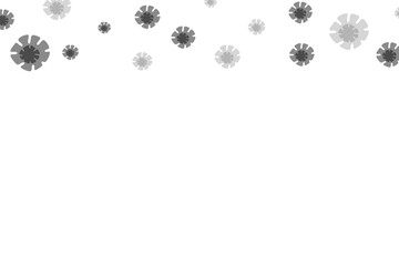 Fototapeta premium モノクロの抽象的な花の背景イラスト