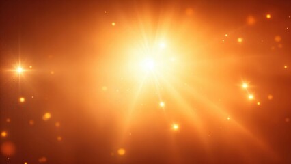 Asymmetric Orange light burst, rays of lights on dark Maroon background with the color of yellow, golden sparkling and bokeh