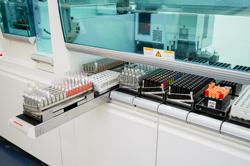 Technical platform of  laboratory . Here are analyzed samples from laboratories.