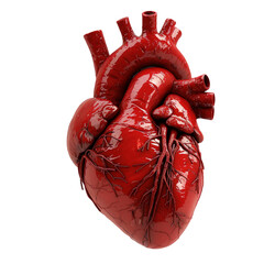 Human heart isolated on white

