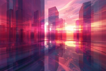 Abstract art depicting asset allocation, from the tranquility of low risk calm to the intensity of high risk heat, twilight ambiance